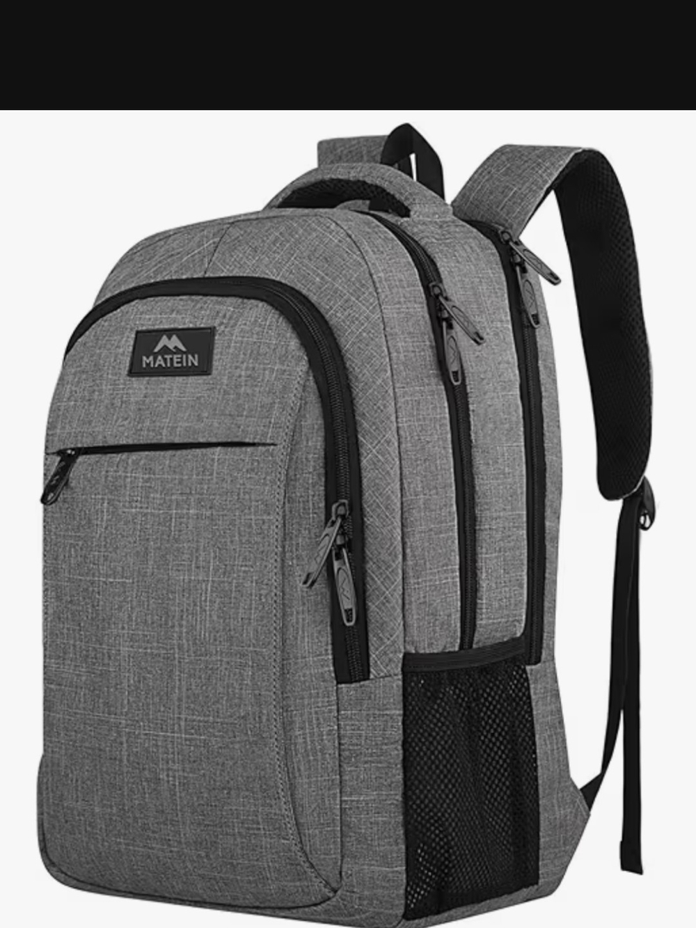 Matein Gray Men's Backpack with Organized Compartments